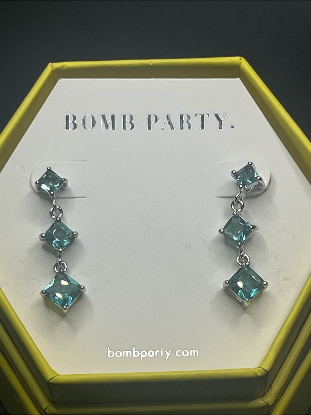 Bomb Party! She’s a Go Getter Seafoam Tourmaline Stud Earrings